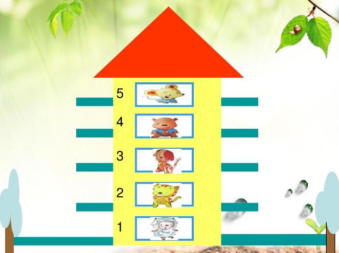 幼儿园数学教案《认识5以内的序数》